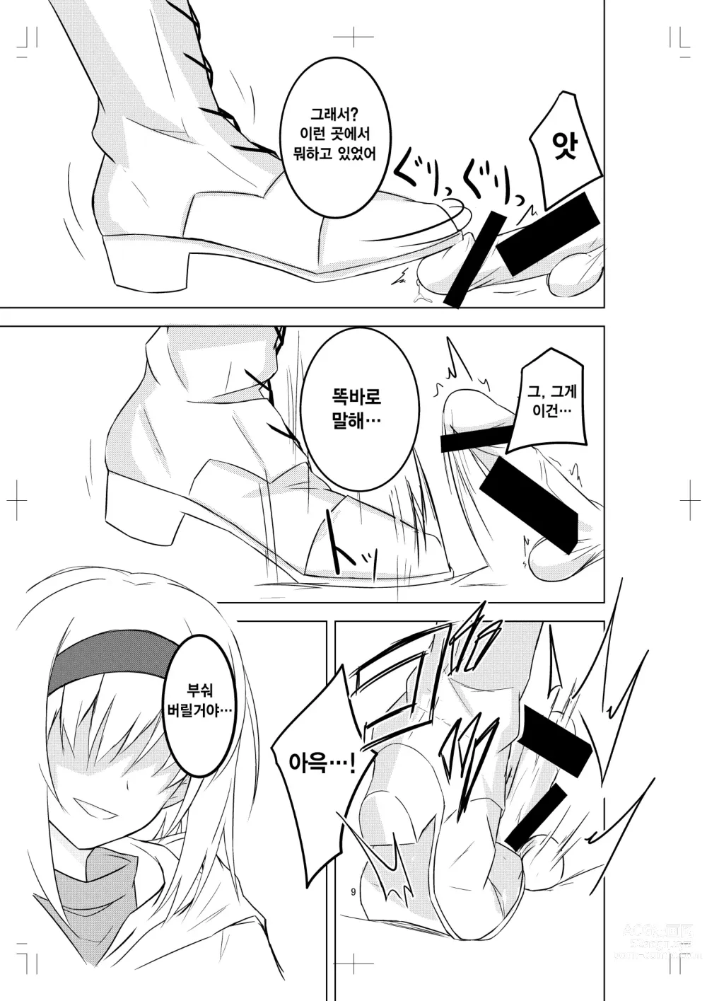 Page 9 of doujinshi 앨리스에게 중요한 곳을 걷어차이는 책