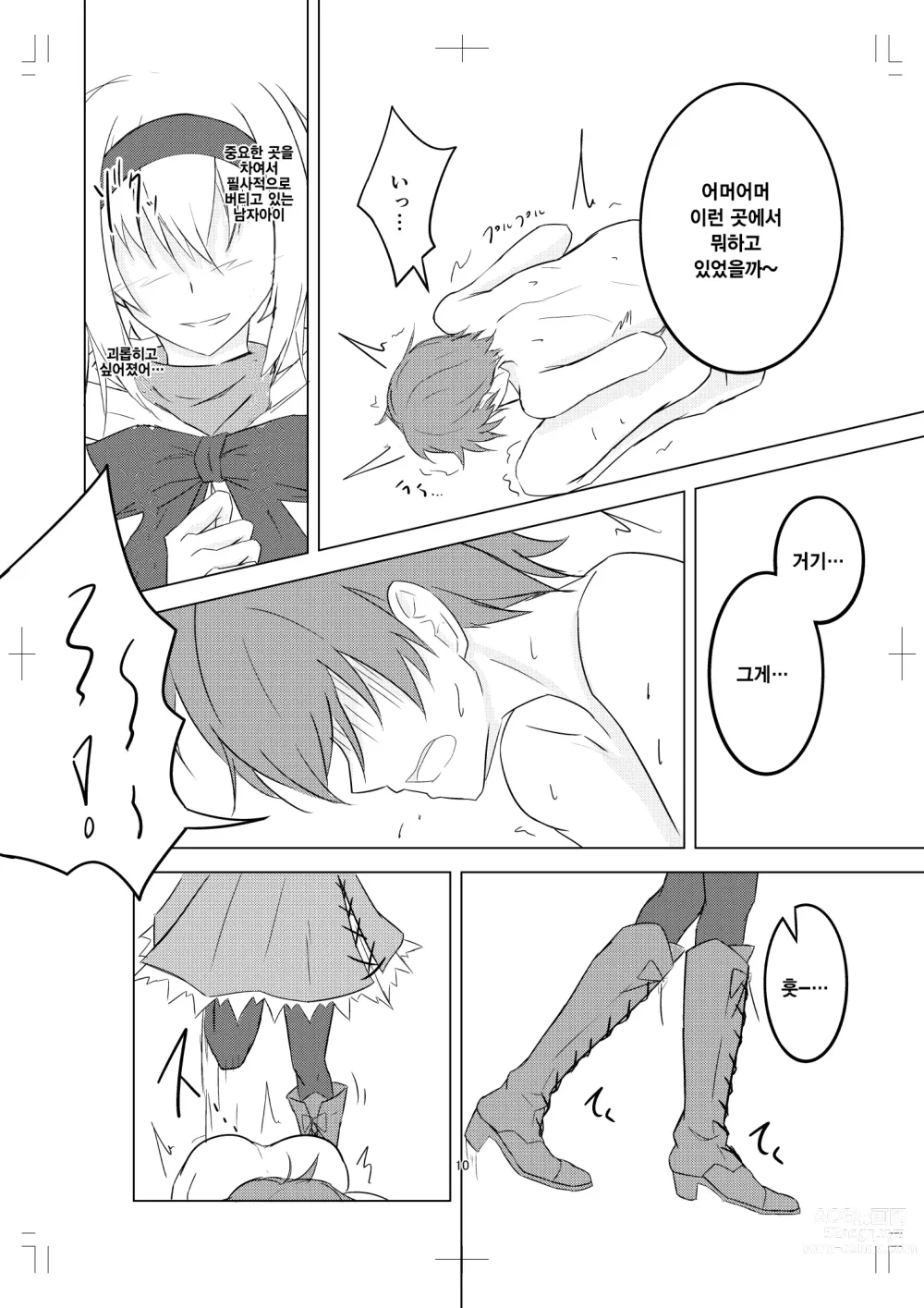 Page 10 of doujinshi 앨리스에게 중요한 곳을 걷어차이는 책