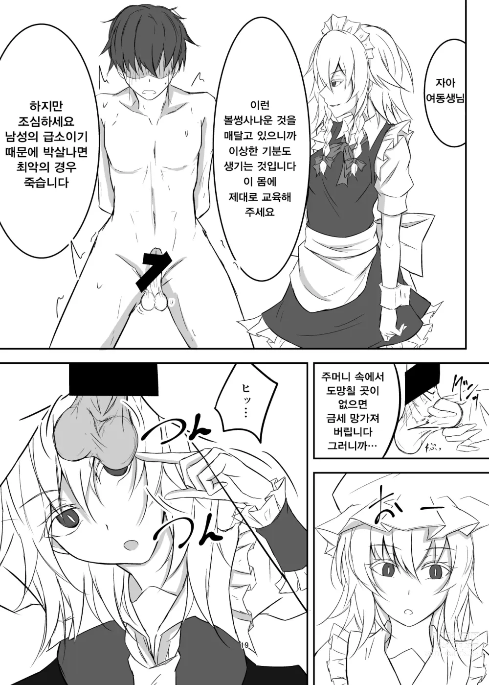 Page 19 of doujinshi 홍마관에서 소중한 곳을 차이는 책