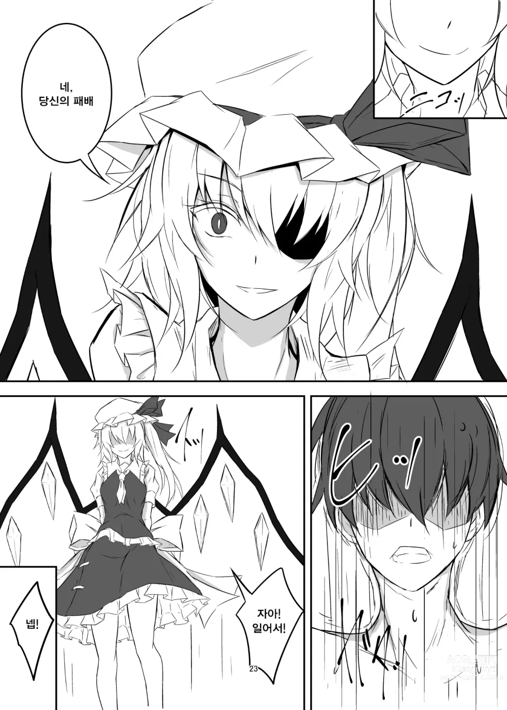 Page 23 of doujinshi 홍마관에서 소중한 곳을 차이는 책