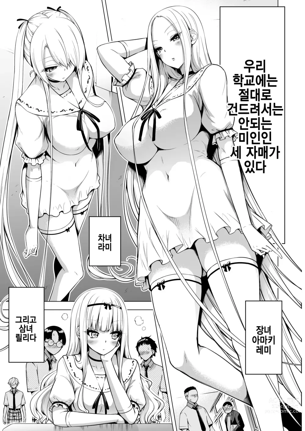 Page 2 of doujinshi Boku ni shika Furenai Succubus Sanshimai ni Shiborareru Hanashi 1 ~Jijo Lami Hen~｜나만이 만질 수 있는 서큐버스 세자매에게 착정되는 이야기 1 ~차녀 라미편~