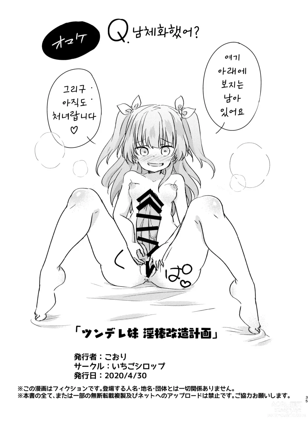 Page 36 of doujinshi 츤데레 여동생 창녀 개조 계획