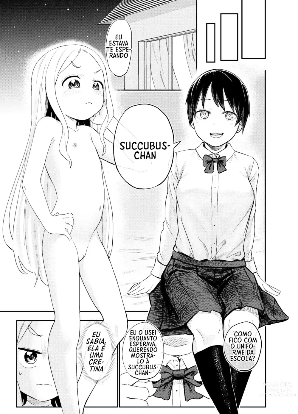 Page 19 of doujinshi Colegial lésbica pervertida provoca a succubus loli