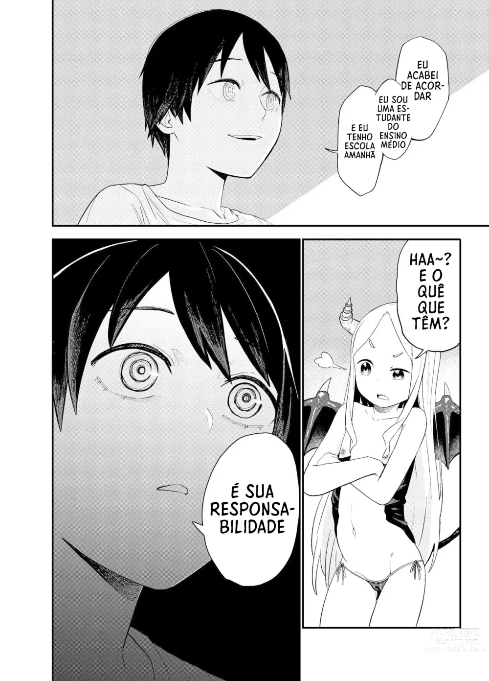 Page 6 of doujinshi Colegial lésbica pervertida provoca a succubus loli