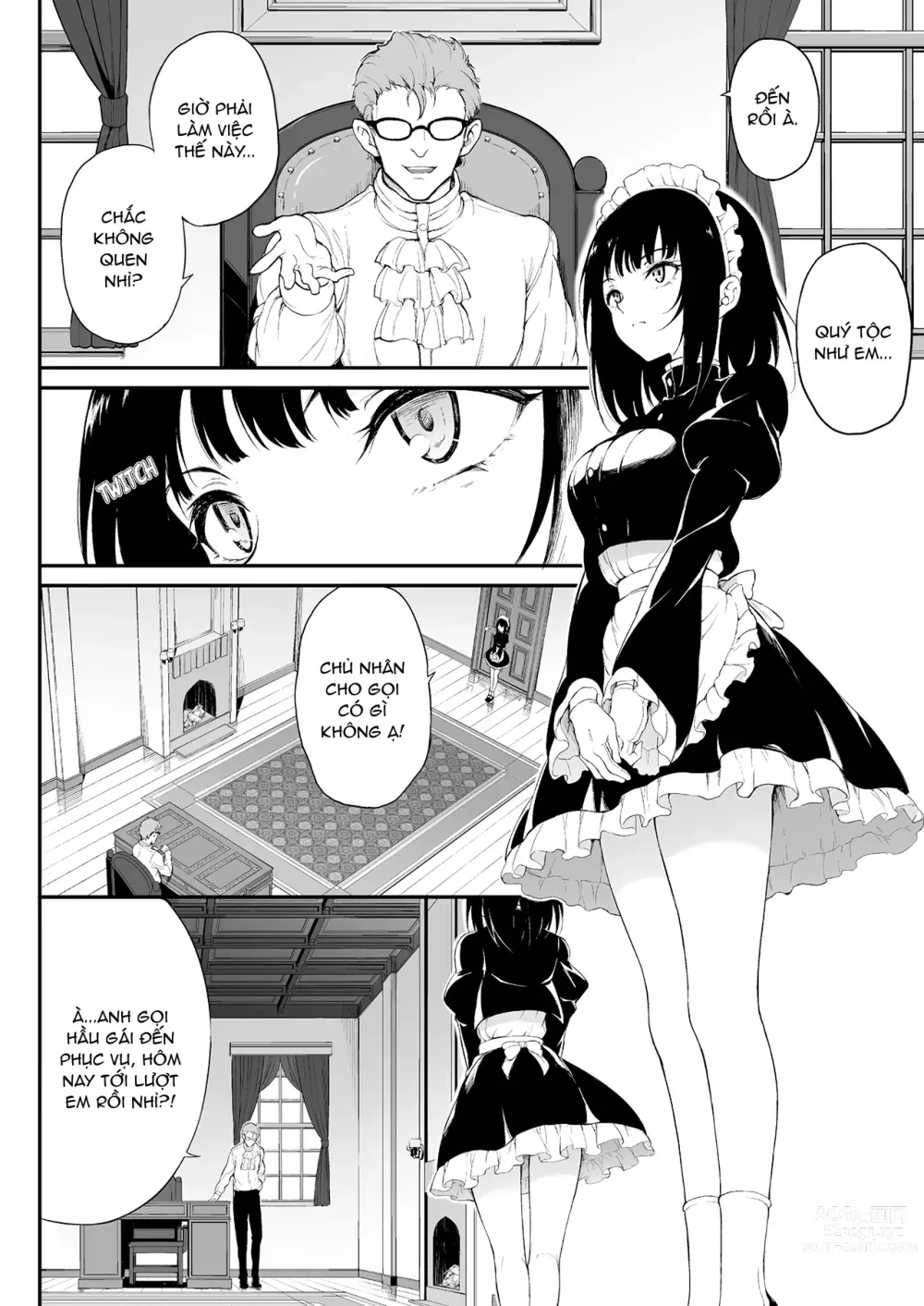 Page 3 of doujinshi Maid Kyouiku: Botsuraku Kizoku Rurikawa Tsubaki (Vietnamese) 1-3