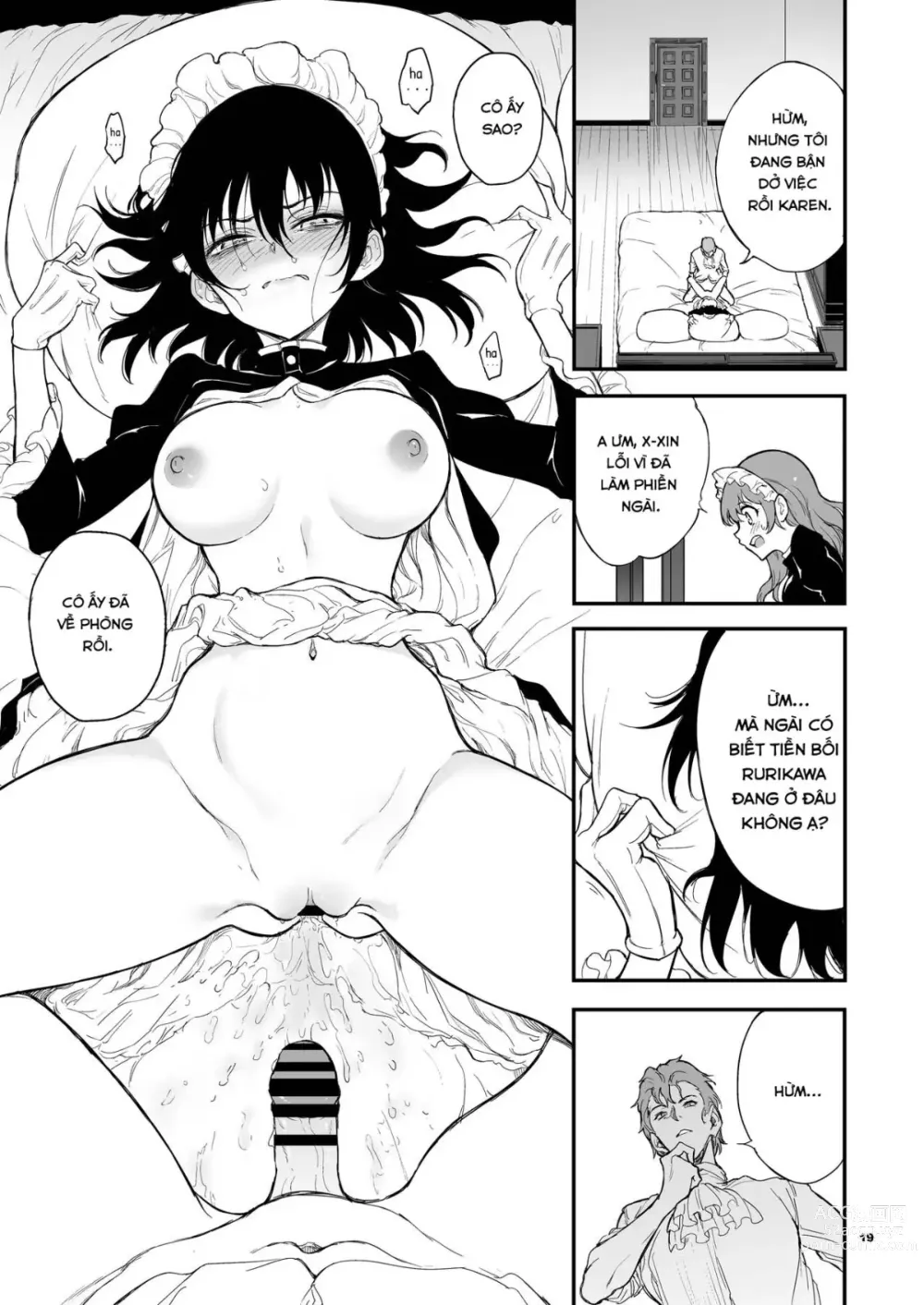 Page 18 of doujinshi Maid Kyouiku: Botsuraku Kizoku Rurikawa Tsubaki (Vietnamese) 4-6