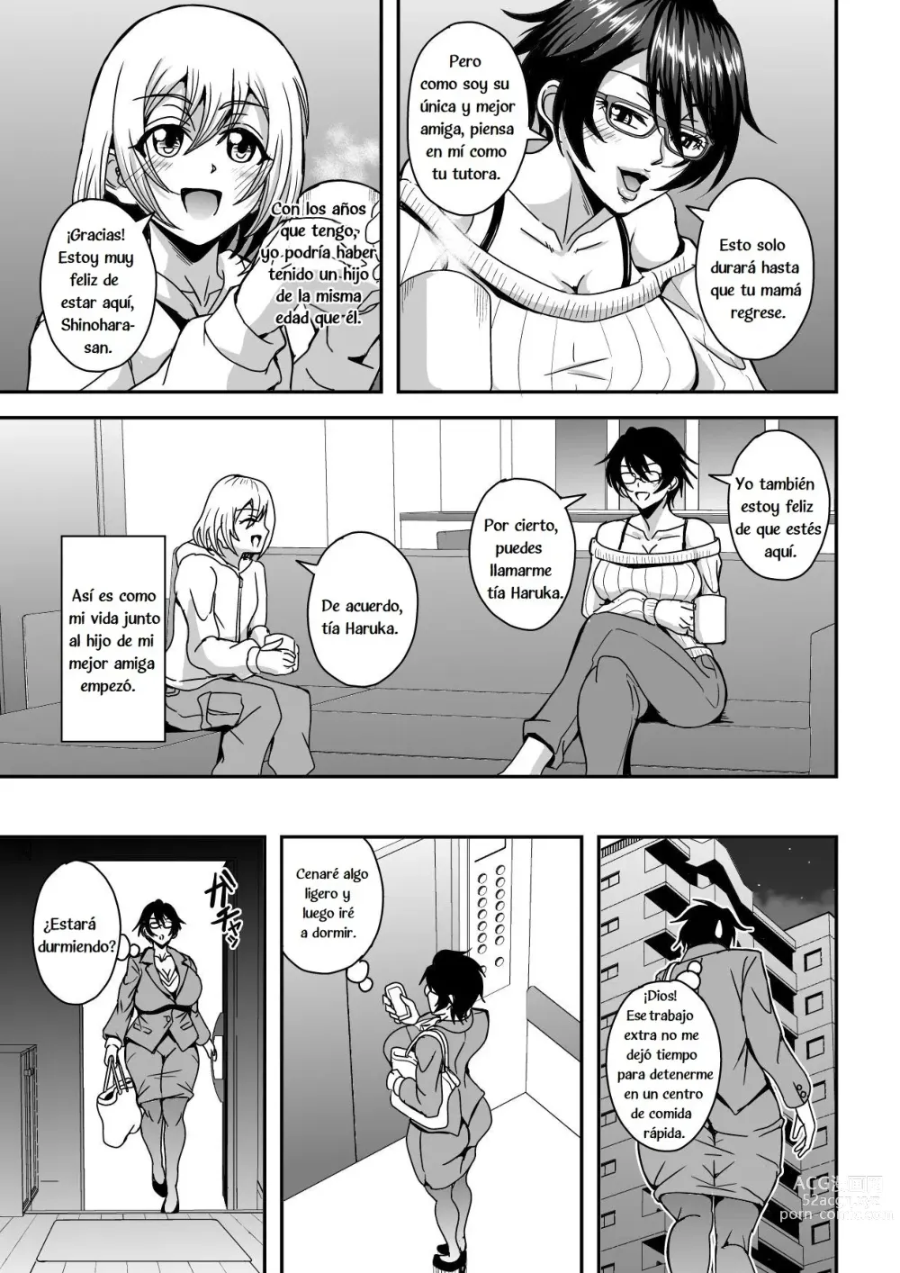 Page 4 of doujinshi Arofour Dokushin BariCare Oba-san ga Yuujin no Musuko demo Aru Toshishita Danshi to no Kankei ni Hamaru Hanashi