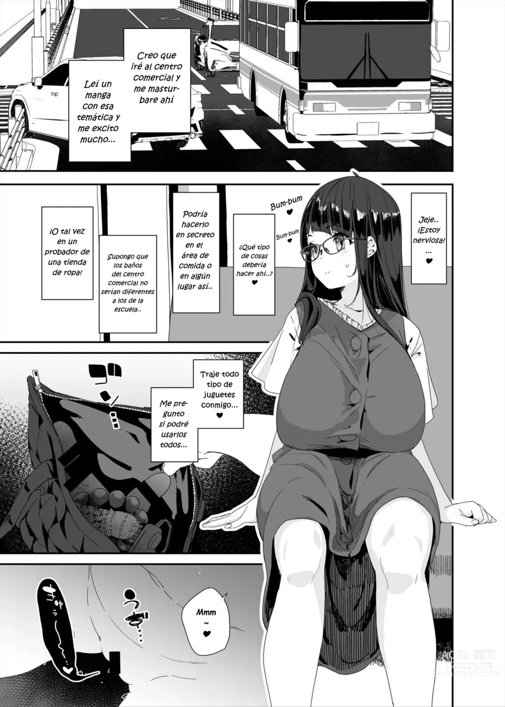 Page 8 of doujinshi Chica de Secundaria Lasciva de Grandes Pechos Una Historia sobre salir al Centro Comercial y Masturbarse