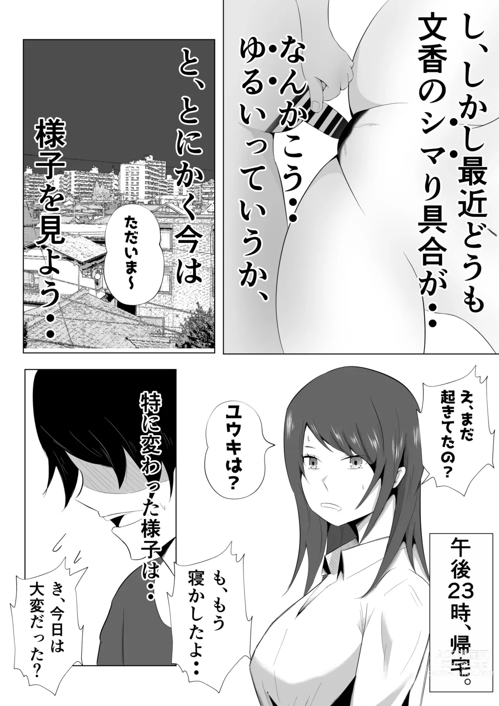 Page 10 of doujinshi Tsuma ga Ore ni Naisho de Doujin AV ni Deteita no Daga.