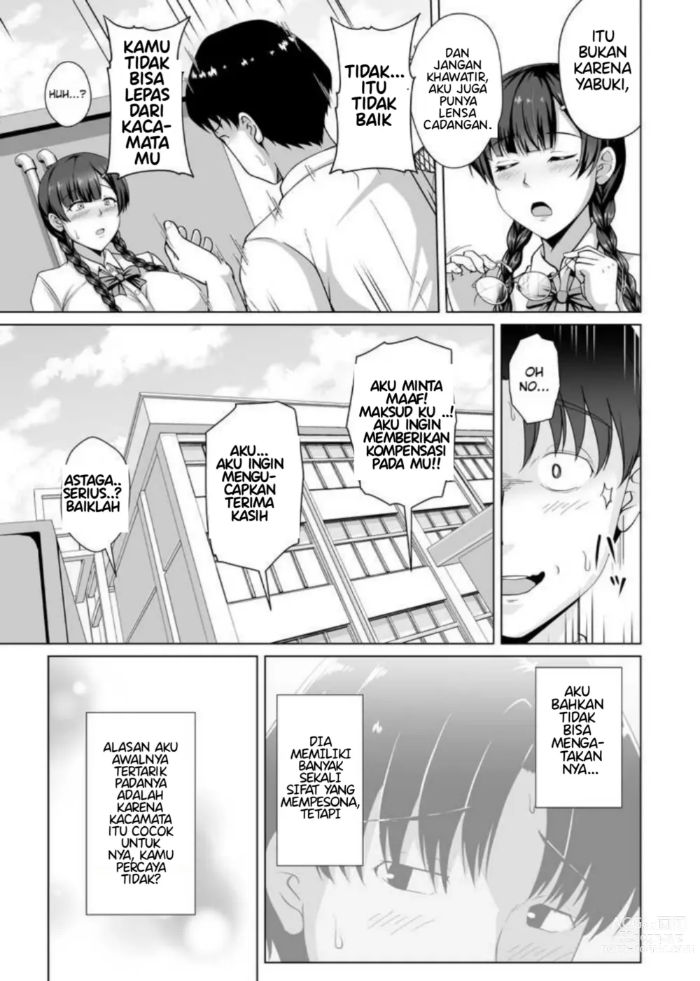 Page 8 of doujinshi Kanojo ga Megane o Hazushita Wake ~Kataomoi no Kyonyuu Iinchou ga Yarichin Kareshi ni Somerareru made~