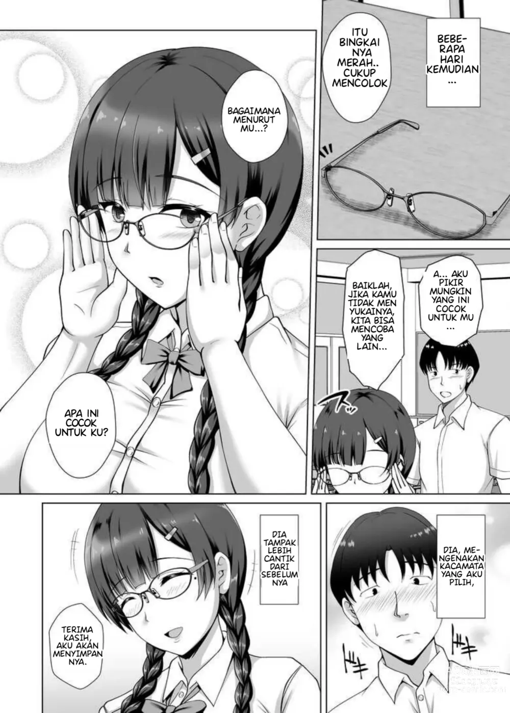 Page 9 of doujinshi Kanojo ga Megane o Hazushita Wake ~Kataomoi no Kyonyuu Iinchou ga Yarichin Kareshi ni Somerareru made~