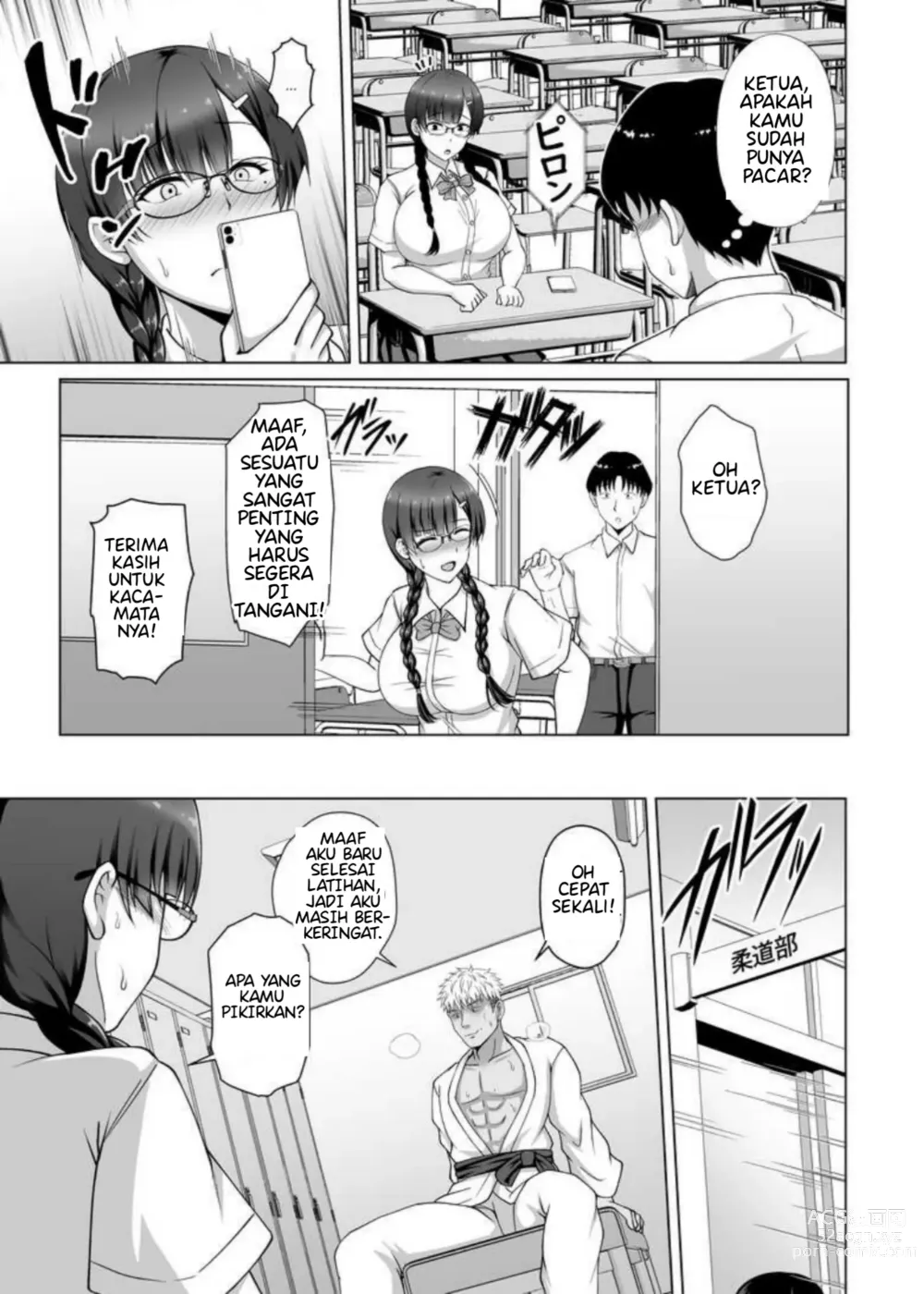 Page 10 of doujinshi Kanojo ga Megane o Hazushita Wake ~Kataomoi no Kyonyuu Iinchou ga Yarichin Kareshi ni Somerareru made~