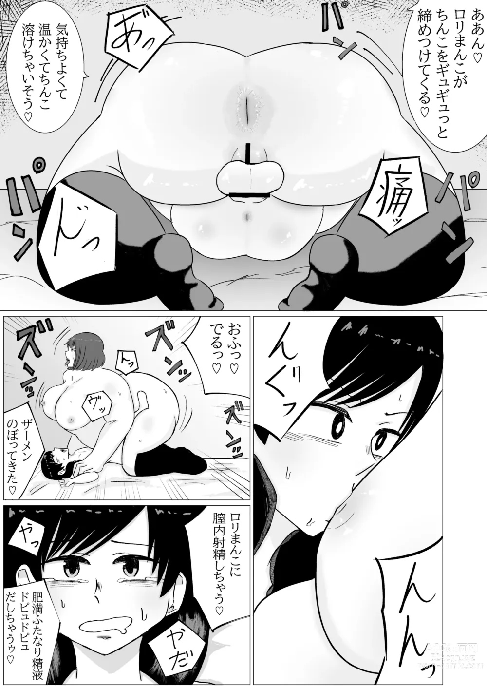 Page 21 of doujinshi 家出ロリが肥満ふたなり女に無理やりやられちゃう話