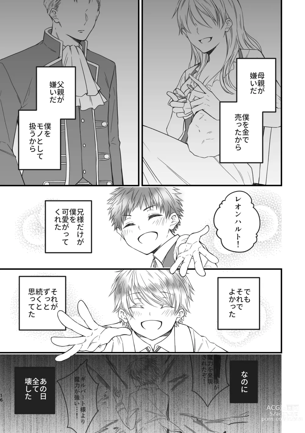 Page 16 of doujinshi Majutsu no Soyou ga Takai Otouto to Ochikobore no Ani