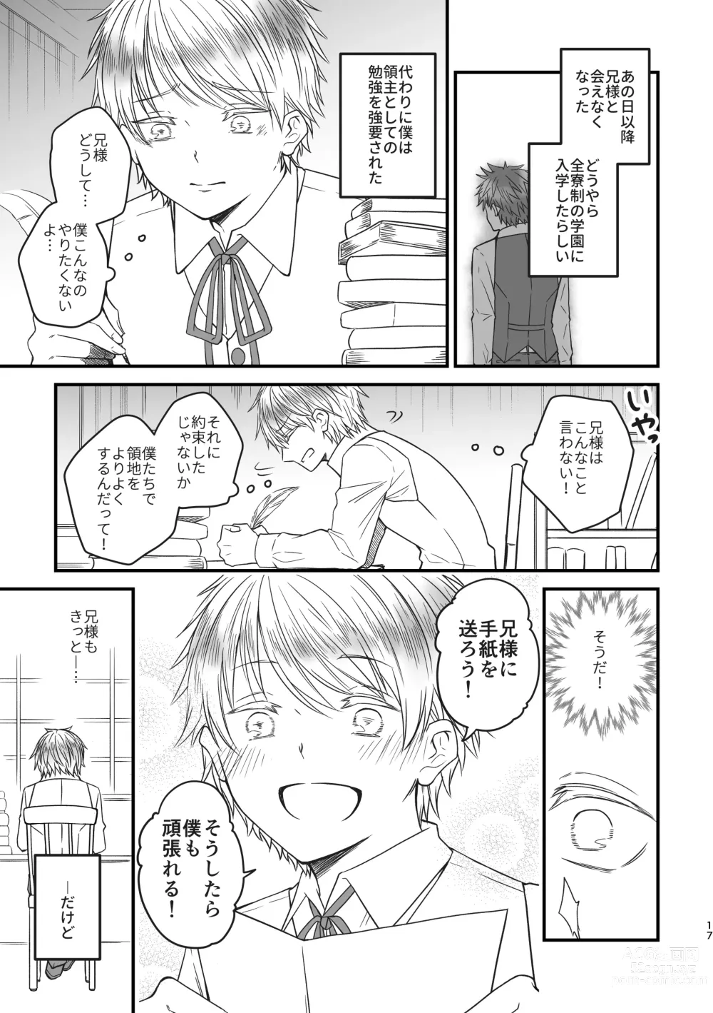 Page 17 of doujinshi Majutsu no Soyou ga Takai Otouto to Ochikobore no Ani