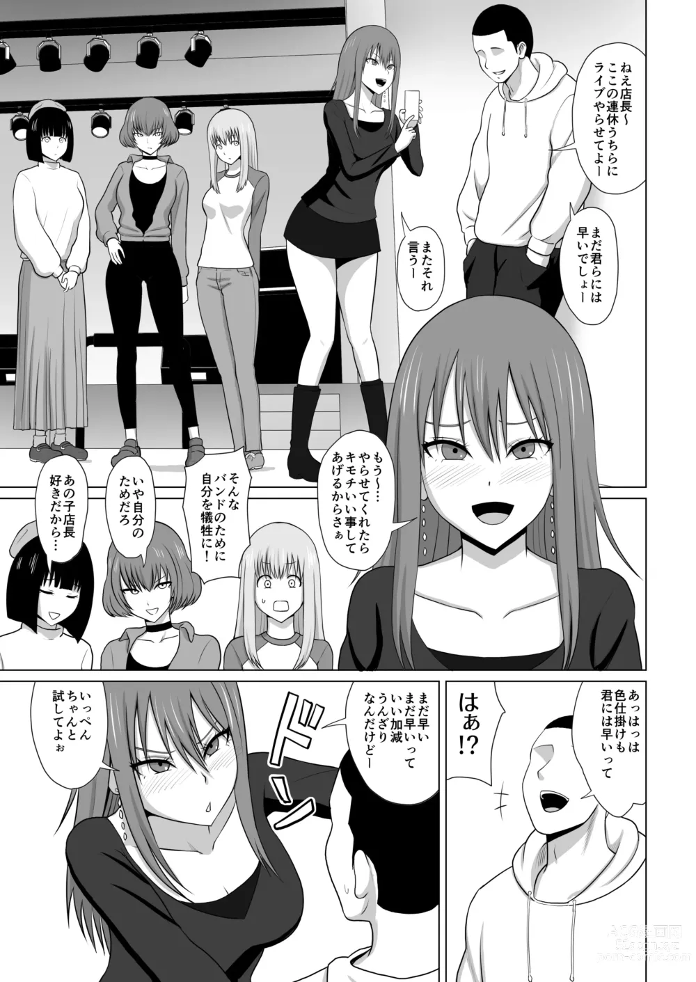 Page 2 of doujinshi ガールズバンドとイかせっこ勝負