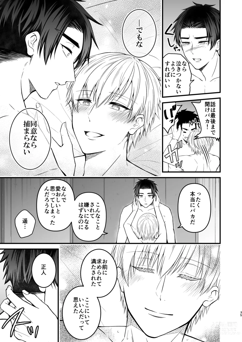 Page 35 of doujinshi Nigerarenai Ori no Naka de