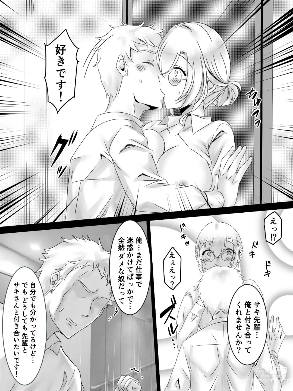 Page 27 of doujinshi Kare ni wa Naisho de Kouhai-kun to Shucchou Ecchi