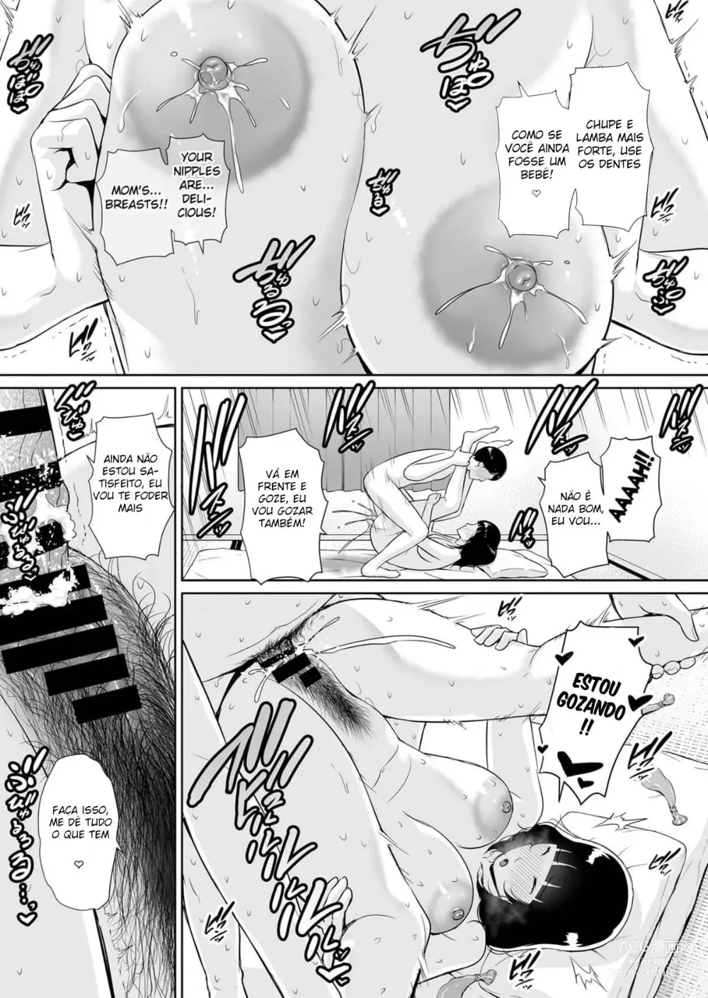 Page 34 of doujinshi Musuko ni Matagaru Hi ~Haha to Musuko no Hamedori Kiroku~