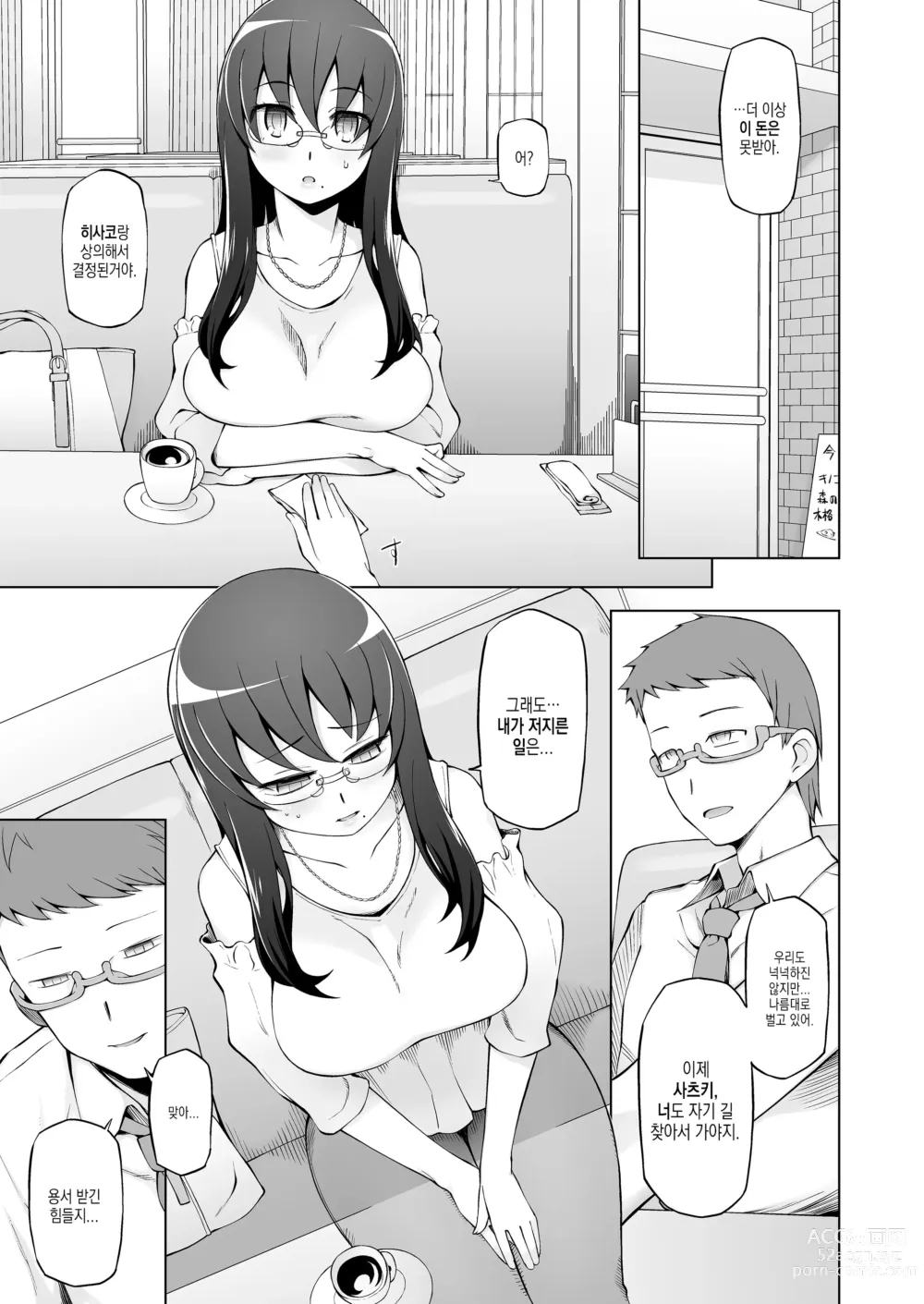 Page 4 of doujinshi 유부녀·히사코의 조교 네토라레 생활 ~예전에 아내를 더럽힌 남자들이, 다시 그녀의 몸을 미치게 한다~