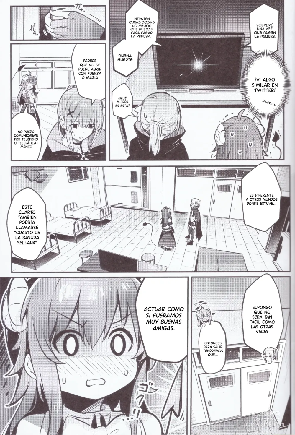 Page 12 of doujinshi Mazoku wa Shukuteki to Nakayoshi Shinai to Derarenai Heya ni, Tojikomerarete Shimatta!