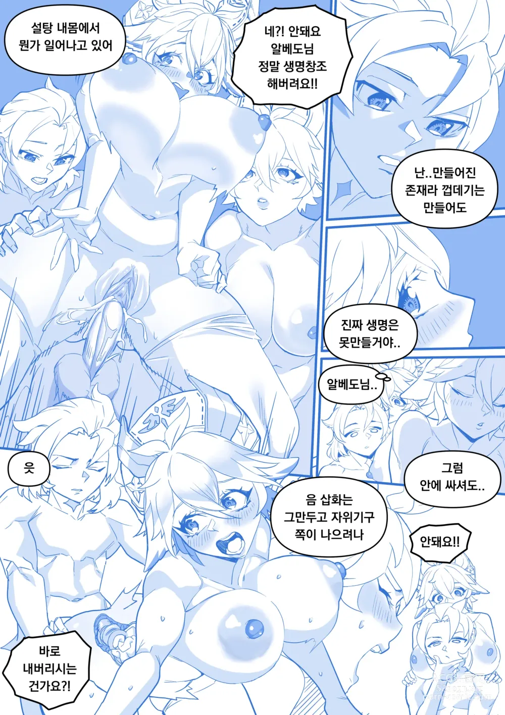 Page 4 of doujinshi Albedos Experiment (decensored)