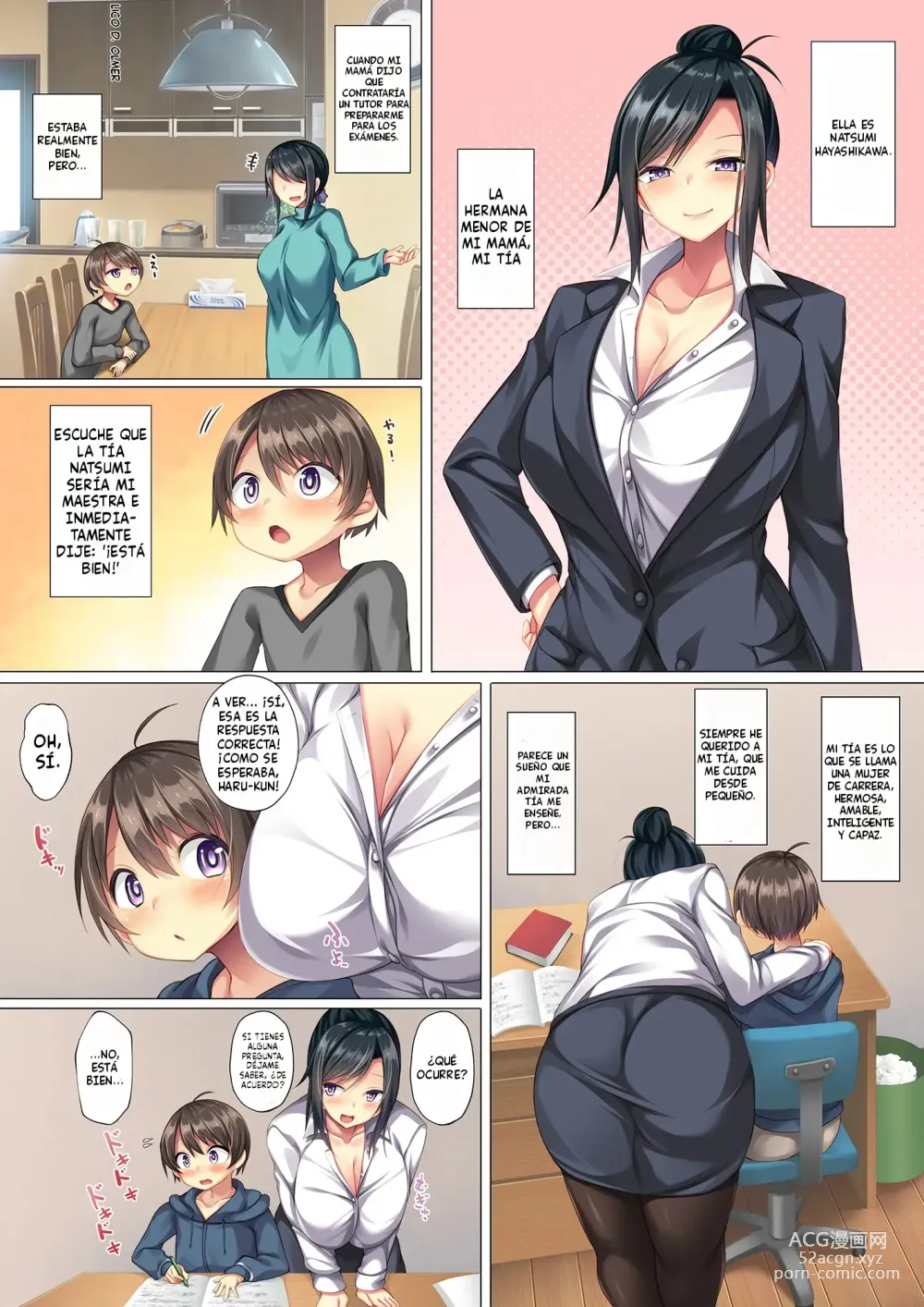 Page 4 of doujinshi Jibungonomi ni sodatta kawaii oi-kko o tabe chau oba no hanashi -  Una historia sobre una tía que se coje a su sobrino cover Una historia sobre una tía que se coje a su sobrino