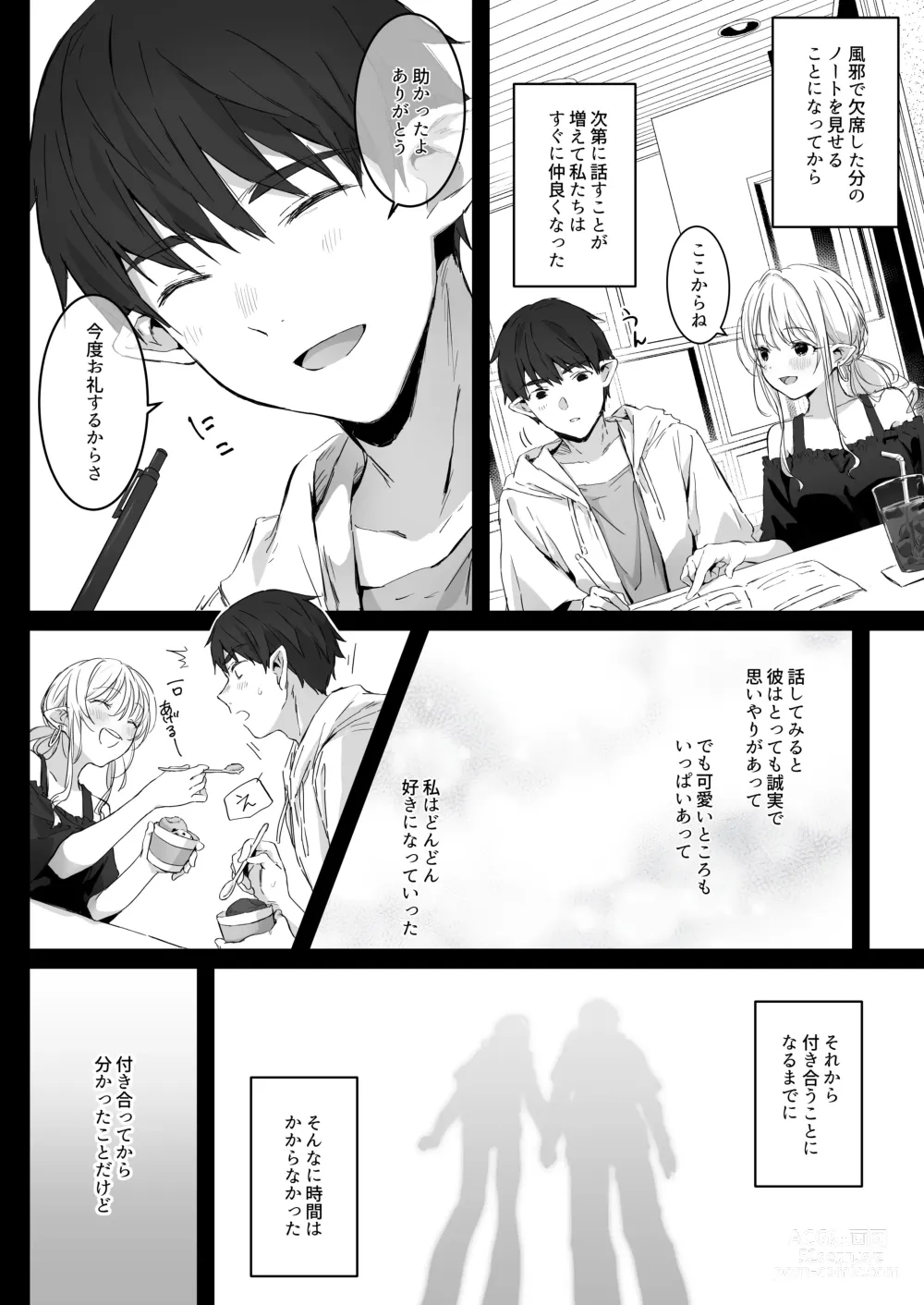 Page 12 of doujinshi Ecchi no Toki Dake, Chotto S. ～Fudan wa Otonashii Kareshi ni Hitasura Yasashiku Semerareru～