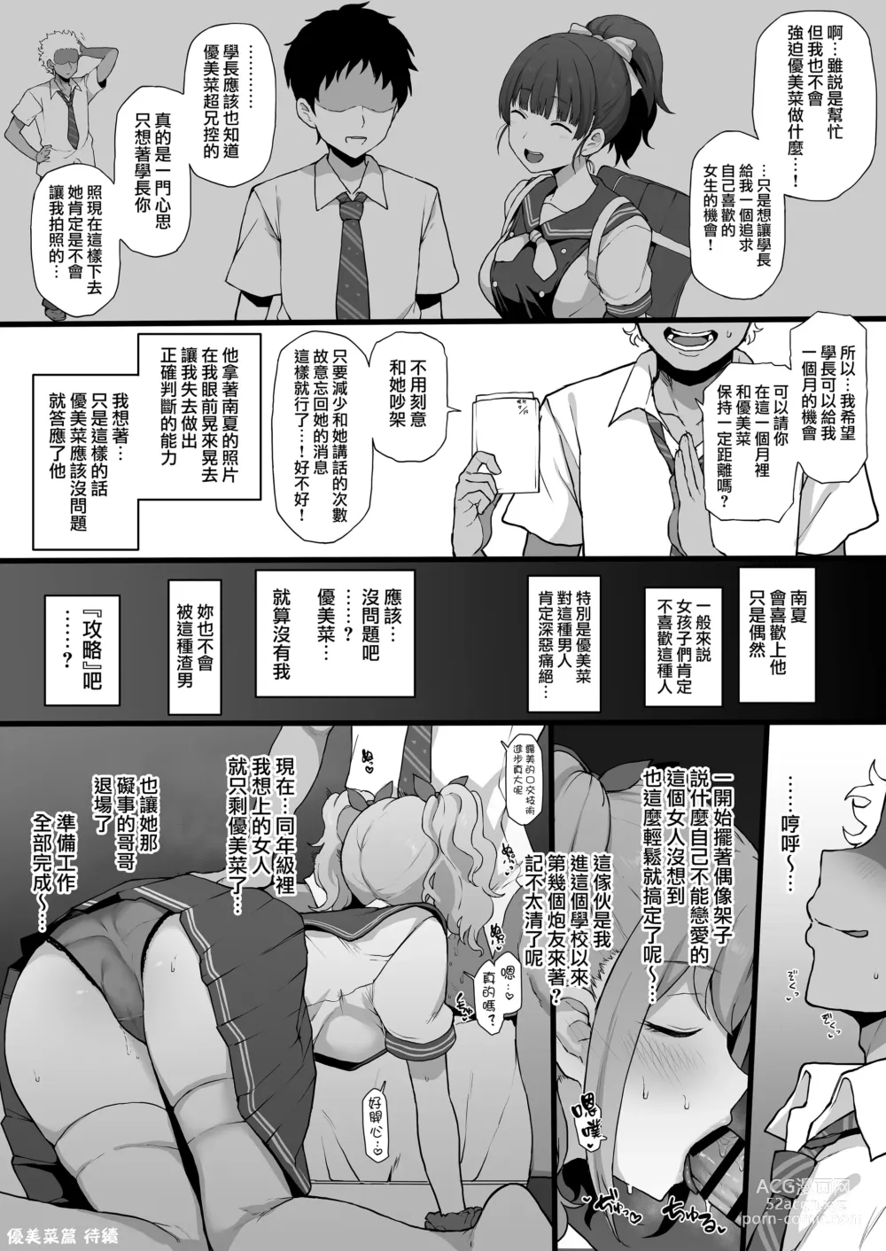 Page 17 of doujinshi Yarichin♂kara Imouto to Osananajimi no Honnou Mukidashi na Shashin o Katte Shikoru Hon