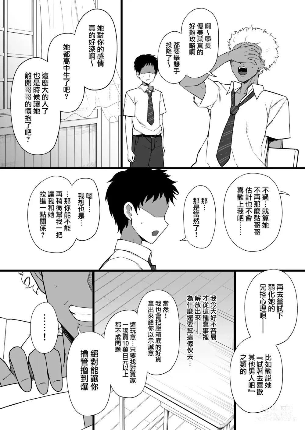 Page 20 of doujinshi Yarichin♂kara Imouto to Osananajimi no Honnou Mukidashi na Shashin o Katte Shikoru Hon