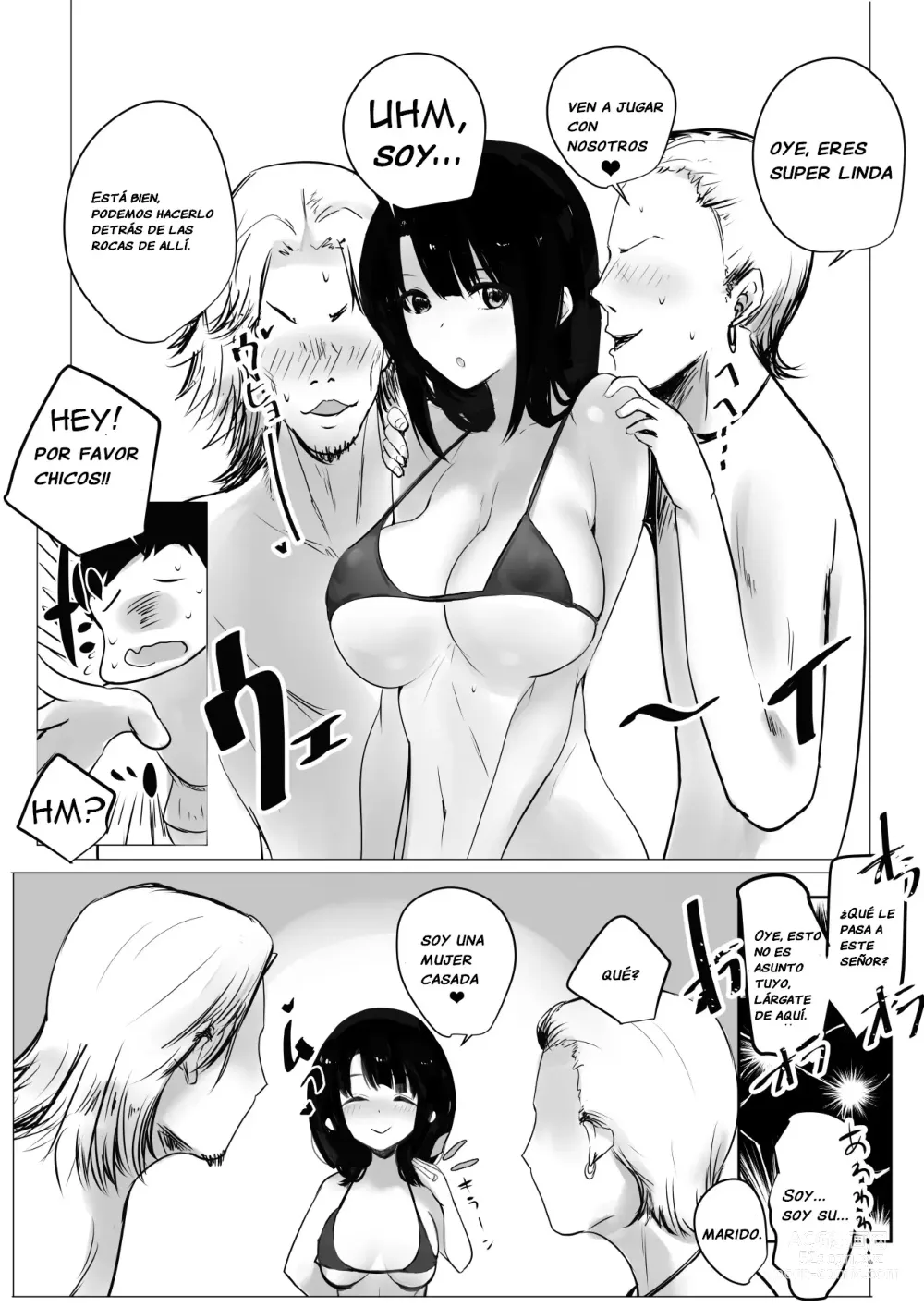 Page 6 of doujinshi Vi a una esposa de preparatoria de grandes pechos que solo deja que otro hombre la mime y abrace 2.