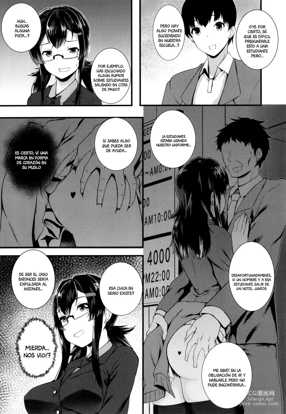 Page 3 of manga The class president student is a prostitute