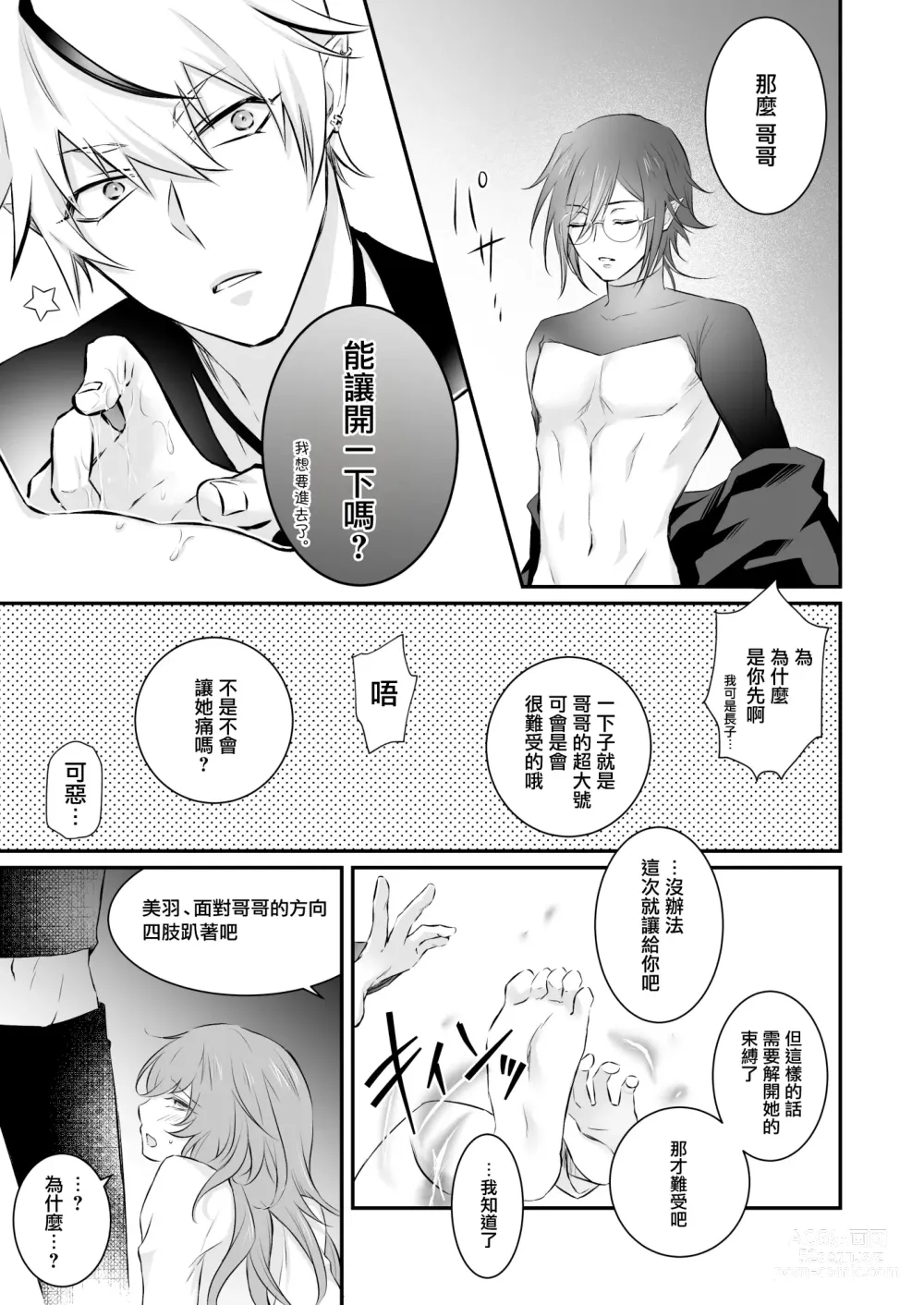 Page 14 of doujinshi 误入的雏鸟被黑妖精兄弟溺爱 1