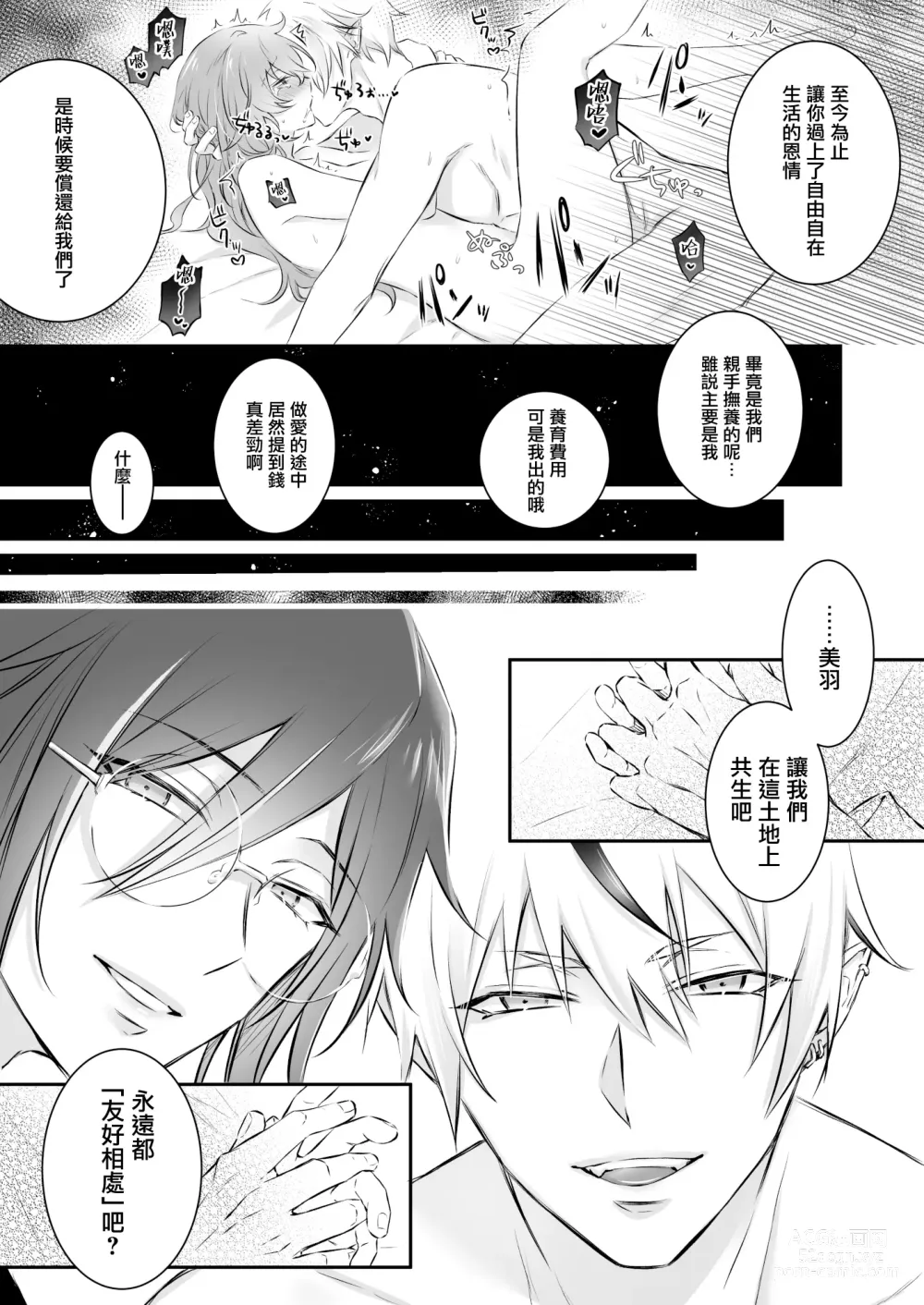 Page 22 of doujinshi 误入的雏鸟被黑妖精兄弟溺爱 1