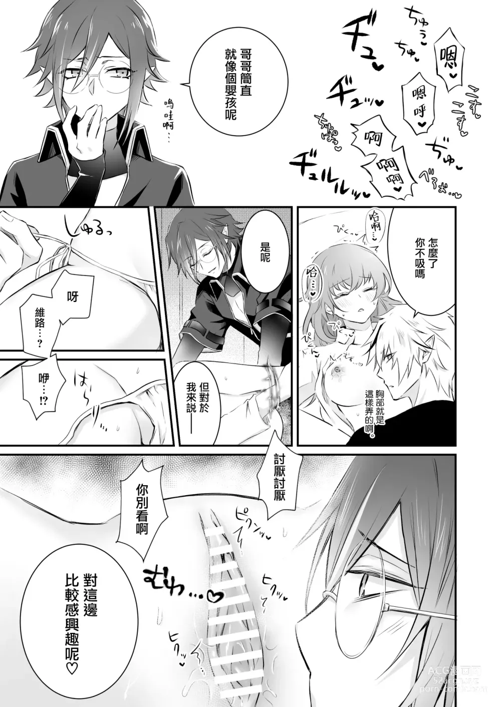 Page 8 of doujinshi 误入的雏鸟被黑妖精兄弟溺爱 1