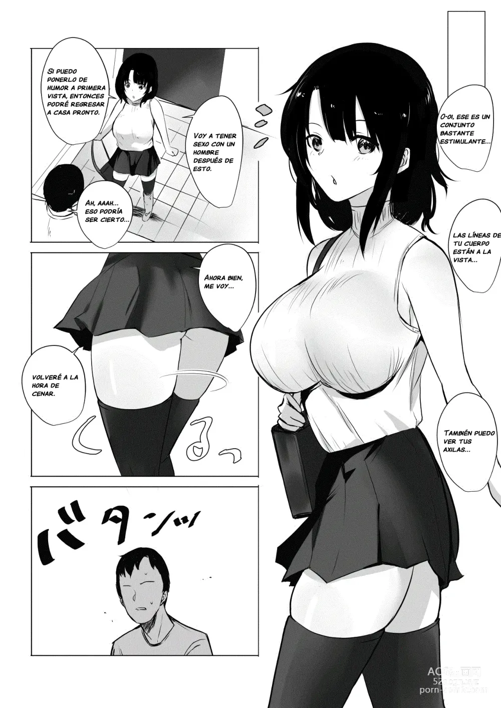 Page 14 of doujinshi Vi a una esposa de preparatoria de grandes pechos que solo deja que otro hombre la mime y abrace.