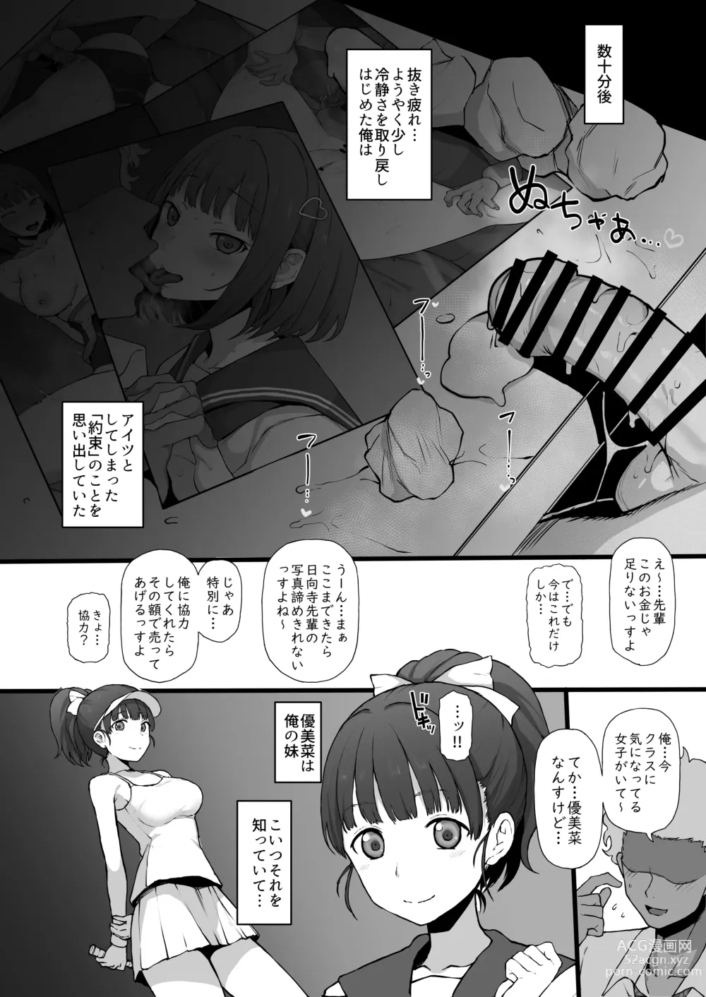 Page 17 of doujinshi Yarichin kara Imouto to Osananajimi no Honnou Mukidashi na Shashin o Katte Shikoru Hon