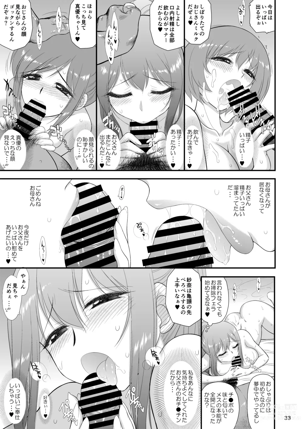 Page 32 of doujinshi Bijin Sanshimai to Chichioya to Oji ga Konyoku Onsen ni Ikimashita.