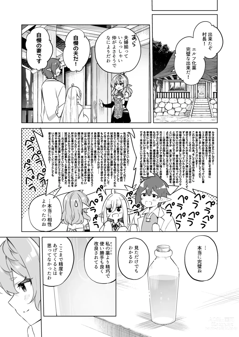 Page 31 of doujinshi TS Elf no Tsukurikata Elf-ka no Kusuri Gaiden