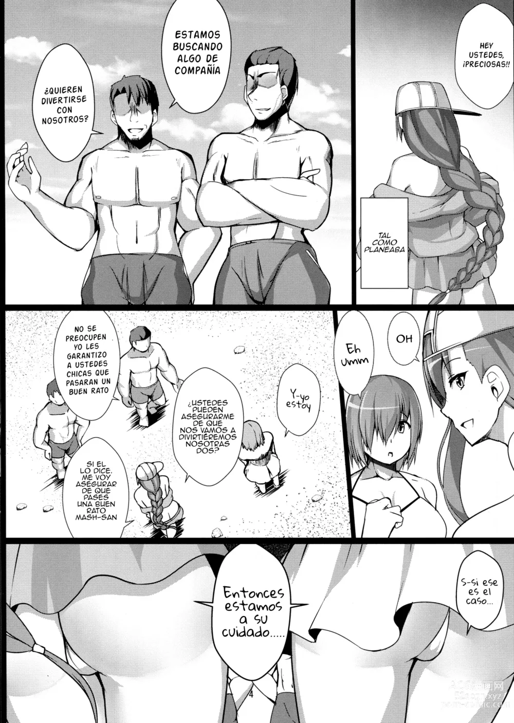 Page 4 of doujinshi La kouhai que fue coqueteada en la playa de Luluhawa