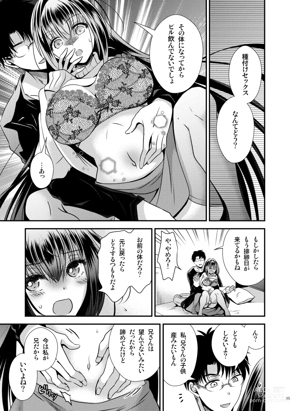 Page 35 of doujinshi 性欲処理に使っていた妹と入れ替わった兄