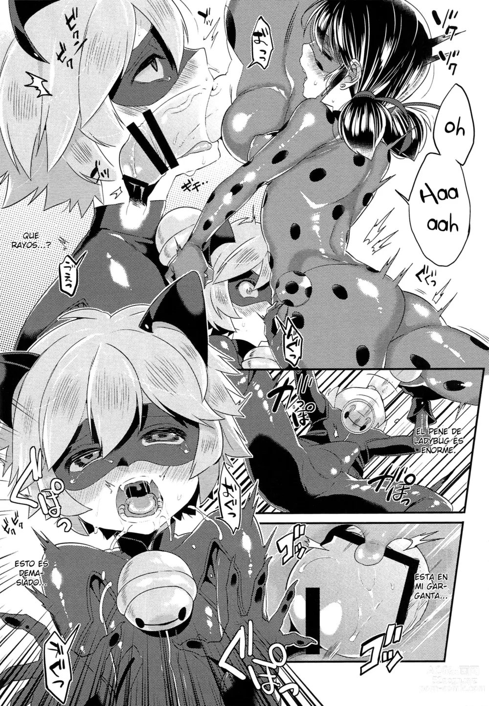 Page 11 of doujinshi Teki no Shoi de Futanari ni Sareta Ladybug ga Cat Noir no Shojo o Ubacchau Hon