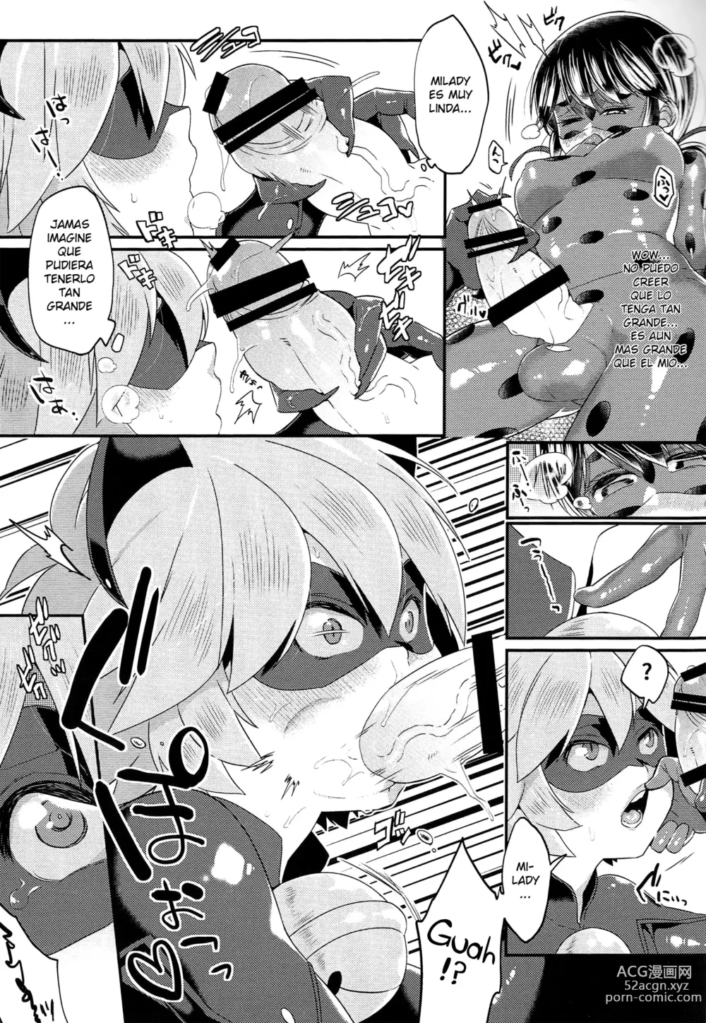 Page 10 of doujinshi Teki no Shoi de Futanari ni Sareta Ladybug ga Cat Noir no Shojo o Ubacchau Hon