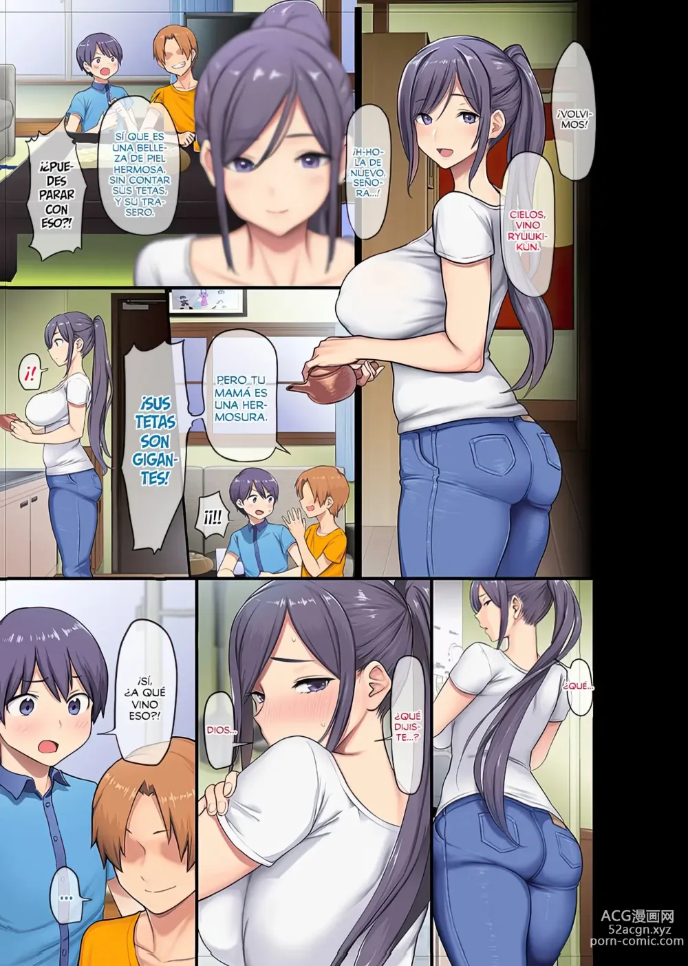 Page 4 of doujinshi Kyonyuu Miboujin to Musuko no Waruui Otomodachi (decensored)