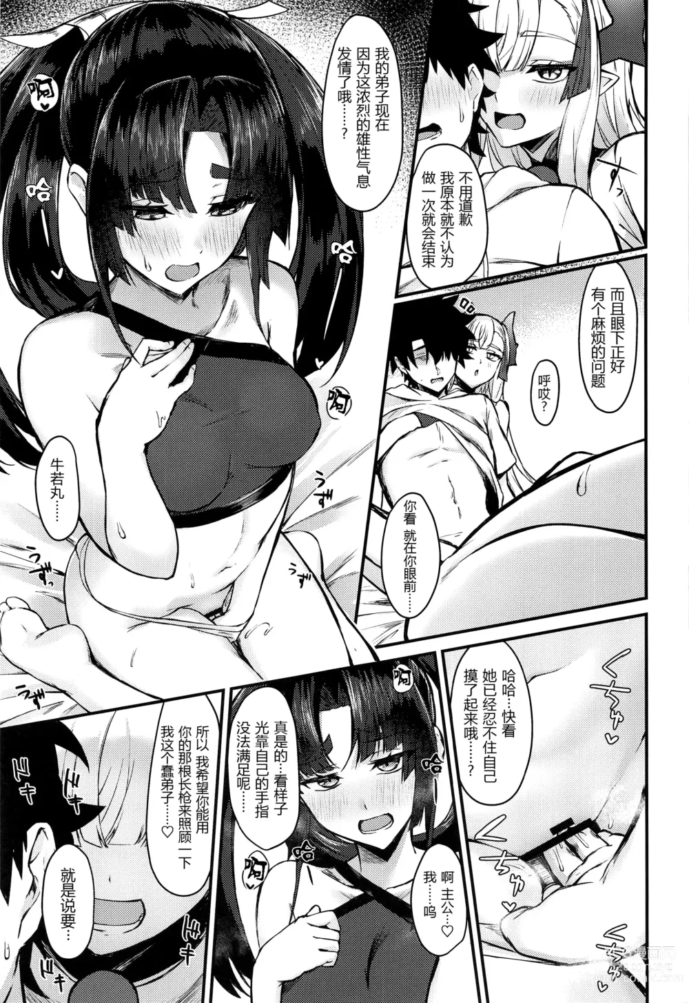 Page 9 of doujinshi Ushiwaka to Oniichi Shishou ni Tappuri Shibori Torareru Hon