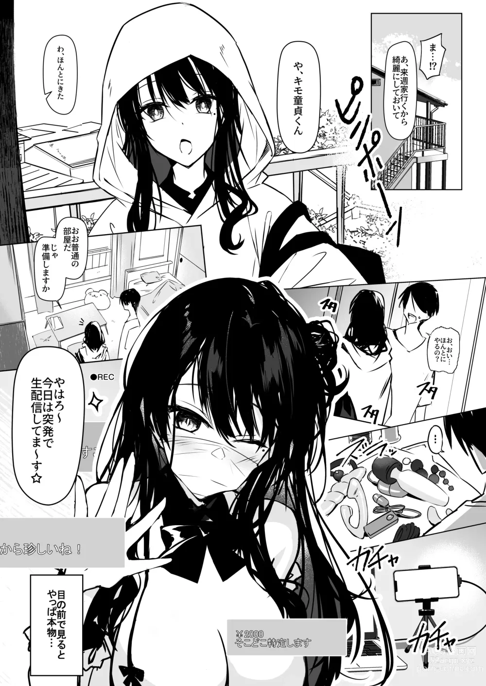 Page 6 of doujinshi Karakai JK no Oose no Mama ni! ~Ura Haishin Staff ni Saserarete Mechakucha Nama Haishin Shichau made.~