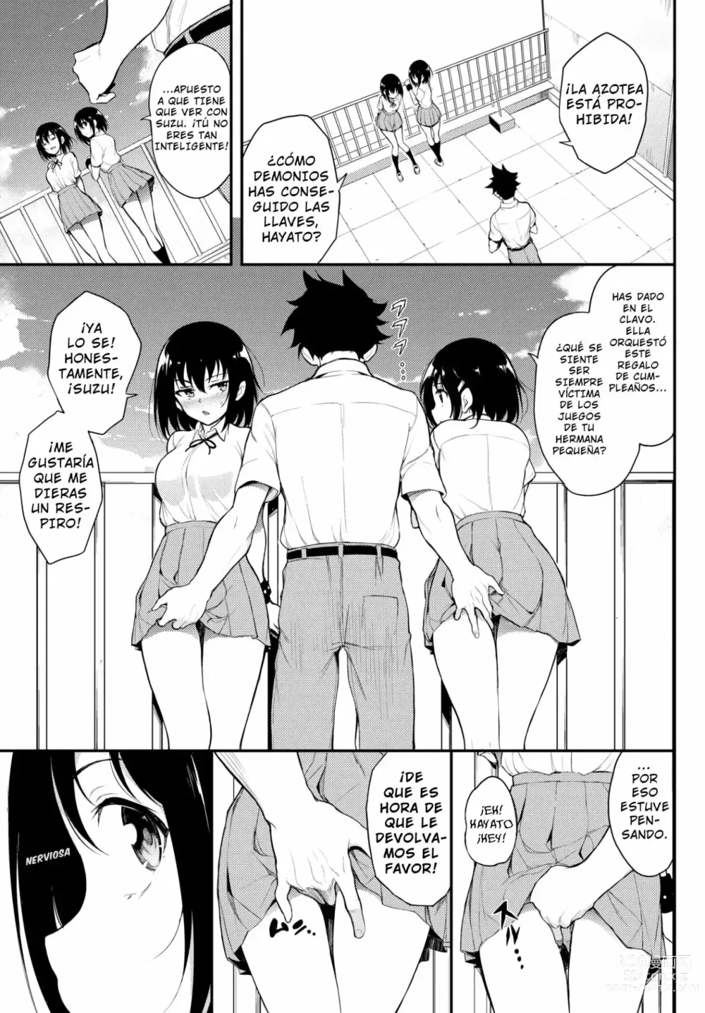 Page 122 of doujinshi Kaede & Suzu 1-7, Spanish.