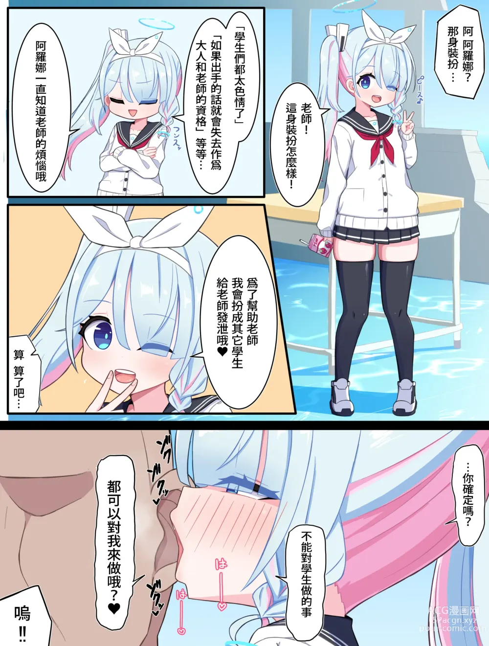 Page 1 of doujinshi Arona to Cosplay Ecchi