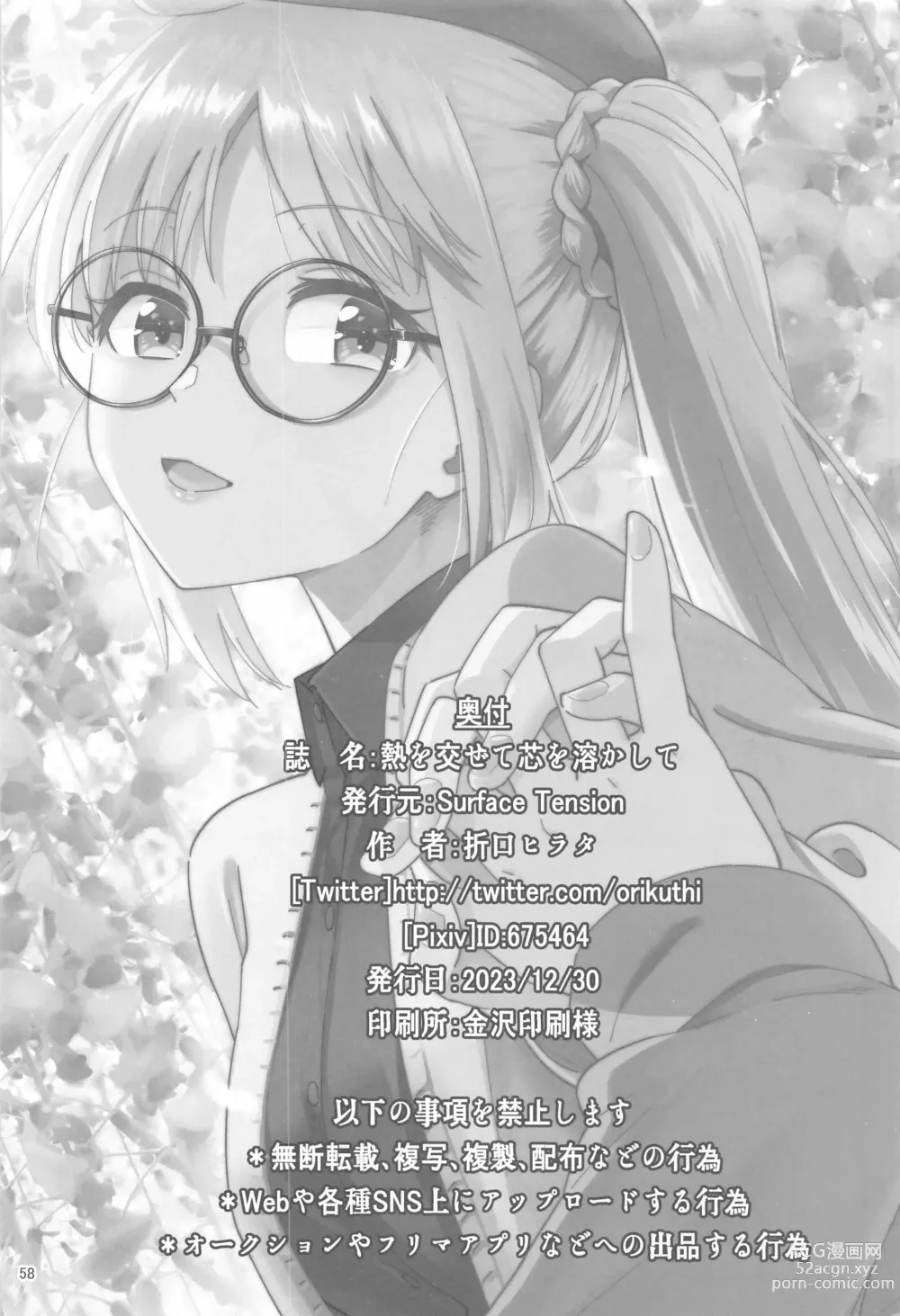 Page 56 of doujinshi 混杂的温度 融化到内芯