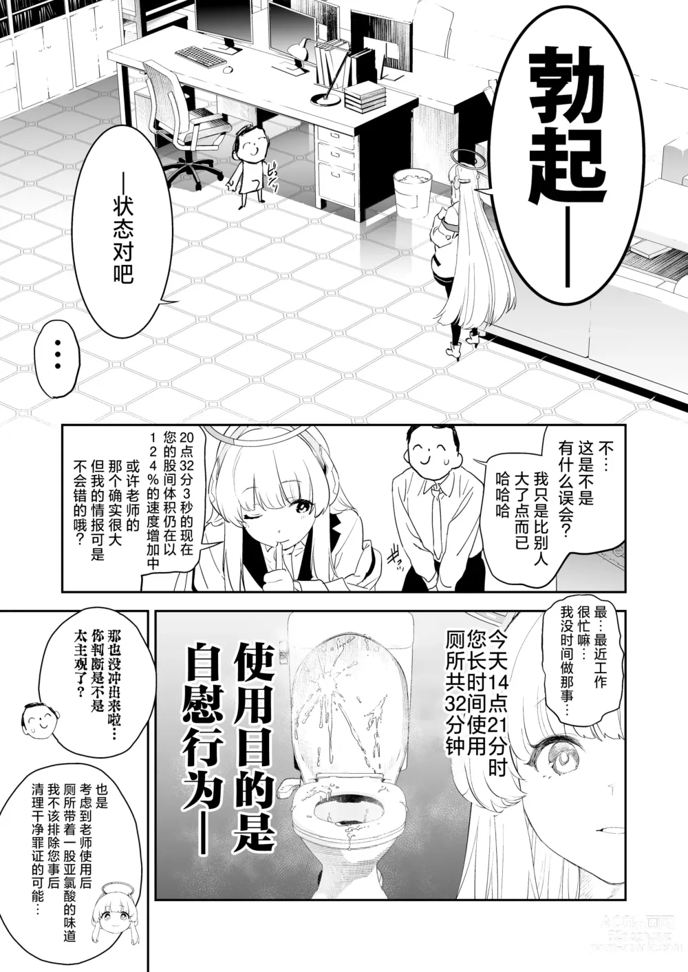 Page 4 of doujinshi Seminar Shoki Ushio Noa ni Yoru Gyaku Chinpo Kanri Kiroku - penile paradoxical management écriture